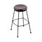 Holland Bar Stool Co 25" Stationary Counter Stool, Black Wrinkle, Dark Cherry Maple Seat 303025BWDCMpl - alternate 1